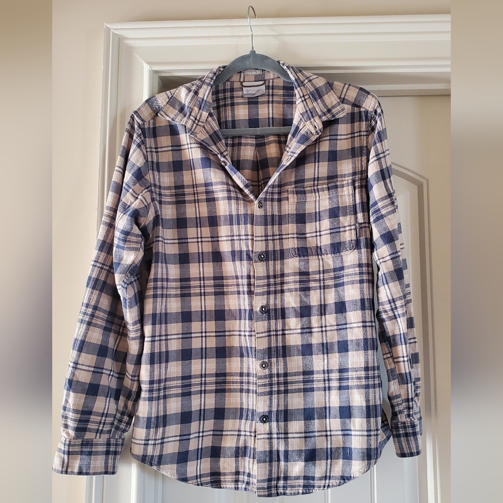 🌟MENS COLUMBIA REGULAR FIT FLANNEL SHIRT SIZE SMALL